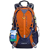 EGOGO 30L al aire libre ciclismo senderismo mochila resistente al agua corriendo mochila Camping con lluvia cubierta S2310 (Naranja)