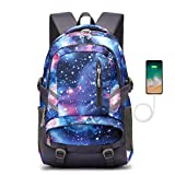 Mochilas Escolares Juveniles, Mochila PortáTil para NiñOs NiñAs se Adapta a 15.6 Pulgadas PortáTil Unisex Ligera 30L Mochila Universitaria con Puerto USB para Mujeres Hombres