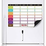 Registro de CKB Ltd; Planificador de Comidas A3, Pizarra magnética con bolígrafo para Nevera, se Puede secar con un paño, Ideal para planificación de Comidas Familiares, Culturismo y dietas
