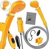 Monzana® Ducha Portátil Camping Aire Libre Duchas de Mano Exterior Coche Adaptador 12V Cable 5m Bolsa Almacenamiento
