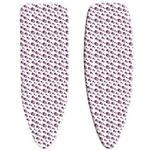 Minky Smart Fit – Funda para Tabla de Planchar Talla única, los Estilos Pueden Variar, Blanco/Morado, 145 x 54 cm